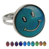 Maxbell 2pcs Magic Heart Mood Band Ring Color Changable Emotion Feeling Adjustable Gift