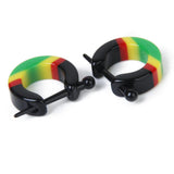 Maxbell Pair Acrylic Hoop Huggie Earrings Nose Nipple Lip Rings Body Piercing Jewelry