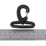 Maxbell 5 x Plastic Rotary 38mm Strap Backpack Bag Hook Clasp Clip Hanger Black
