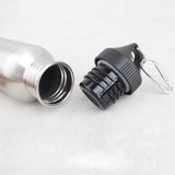 Maxbell 1000ml Capacity Stainless Steel Wide Mouth Water Bottle with Carabiner Clip for Outdoor Sports Cycling Runners Sports Beach Lovers Gift - Aladdin Shoppers