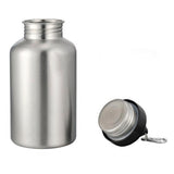 Maxbell Maxbell 2L Stainless Steel Sports Drink Water Bottle with Snap Hook + Black Soft Protector Cover Bag