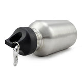 Maxbell Maxbell 2L Stainless Steel Sports Drink Water Bottle with Snap Hook + Black Soft Protector Cover Bag