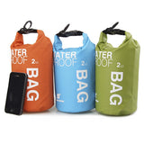 Maxbell 2pcs Waterproof   Bag Sack Pouch Kayaking Camping Rafting Floating 2L