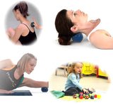 Maxbell Footful Hard Spikey Massage Ball+Professional Muscle Roller Stick Arm/Feet/Neck