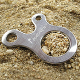Maxbell Stainless Steel 3 Holes Rope Cord Guyline Runner Anti Slip Fastener Camping Hiking