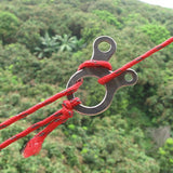 Maxbell Stainless Steel 3 Holes Rope Cord Guyline Runner Anti Slip Fastener Camping Hiking