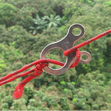 Maxbell Stainless Steel 3 Holes Rope Cord Guyline Runner Anti Slip Fastener Camping Hiking