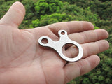 Maxbell Stainless Steel 3 Holes Rope Cord Guyline Runner Anti Slip Fastener Camping Hiking