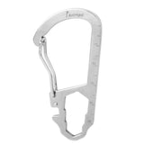 Maxbell 5 Pcs Multifunction Stainless Steel Carabiner Hook Clasp Buckle w/ Scale Camping Hiking Climbing Keychain