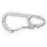 Maxbell 5 Pcs Multifunction Stainless Steel Carabiner Hook Clasp Buckle w/ Scale Camping Hiking Climbing Keychain