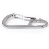 Maxbell 5 Pcs Multifunction Stainless Steel Carabiner Hook Clasp Buckle w/ Scale Camping Hiking Climbing Keychain