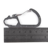 Maxbell 5 Pcs Multifunction Stainless Steel Carabiner Hook Clasp Buckle w/ Scale Camping Hiking Climbing Keychain