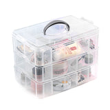 Maxbell 3 Layer 18 compartments Plastic Adjustable Box Storage Case Holder Organizer