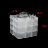 Maxbell 3 Layer 18 compartments Plastic Adjustable Box Storage Case Holder Organizer