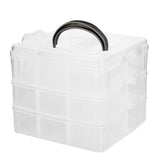 Maxbell 3 Layer 18 compartments Plastic Adjustable Box Storage Case Holder Organizer