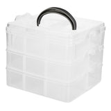 Maxbell 3 Layer 18 compartments Plastic Adjustable Box Storage Case Holder Organizer