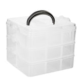 Maxbell 3 Layer 18 compartments Plastic Adjustable Box Storage Case Holder Organizer