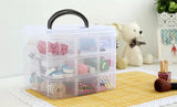 Maxbell 3 Layer 18 compartments Plastic Adjustable Box Storage Case Holder Organizer