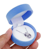 Maxbell Velvet Necklace Jewelry Display Storage Box Gift Case Holder Organizer - Sky Blue Snowflake