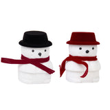 Maxbell Xmas Snowman Santa Ring Earring Display Storage Gift Packing Box Black
