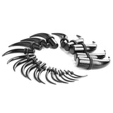 Maxbell 11 Pairs Curved Acrylic Ear Expander Stretcher Taper Stretching Plugs 1.6mm-14mm Black