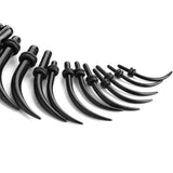 Maxbell 11 Pairs Curved Acrylic Ear Expander Stretcher Taper Stretching Plugs 1.6mm-14mm Black