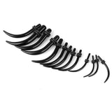 Maxbell 11 Pairs Curved Acrylic Ear Expander Stretcher Taper Stretching Plugs 1.6mm-14mm Black