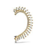 Maxbell 1PC Rock Punk Clear Rhinestone Decor Ear Cuff Wrap Earring for Left Ear