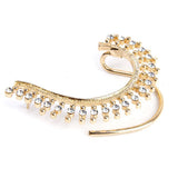 Maxbell 1PC Rock Punk Clear Rhinestone Decor Ear Cuff Wrap Earring for Left Ear