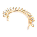 Maxbell 1PC Rock Punk Clear Rhinestone Decor Ear Cuff Wrap Earring for Left Ear