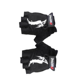 Maxbell 1 Pair Inline Skates Roller Skating Cycling Half Finger Gloves Protective Gear - Black Size M