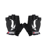 Maxbell 1 Pair Inline Skates Roller Skating Cycling Half Finger Gloves Protective Gear - Black Size M