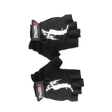 Maxbell 1 Pair Inline Skates Roller Skating Cycling Half Finger Gloves Protective Gear - Black Size M