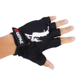 Maxbell 1 Pair Inline Skates Roller Skating Cycling Half Finger Gloves Protective Gear - Black Size M