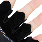 Maxbell 1 Pair Inline Skates Roller Skating Cycling Half Finger Gloves Protective Gear - Black Size M