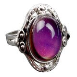 Maxbell 1 Set 2-Style Vintage Oval Colour Changing Emotion Feeling Mood Band Finger Ring