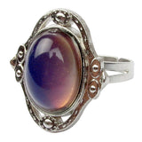 Maxbell 1 Set 2-Style Vintage Oval Colour Changing Emotion Feeling Mood Band Finger Ring