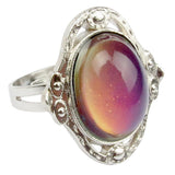 Maxbell 1 Set 2-Style Vintage Oval Colour Changing Emotion Feeling Mood Band Finger Ring