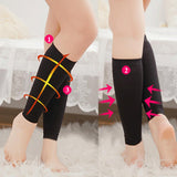 Maxbell Footful Body Tape Measure +Tight Calf Sleeves Support Slimming Leg Wraps Black