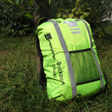 Maxbell 25-40L Backpack Rucksack Bag Dust Rain Cover w/ Helmet Mesh Fluorescent Green