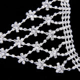 Maxbell 2xCrystal Flower Chain Ring Hand Harness Bracelet Bridal Jewelry Wedding Party