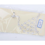 Maxbell 2xCrystal Flower Chain Ring Hand Harness Bracelet Bridal Jewelry Wedding Party