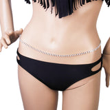 Maxbell Sexy 2 Rows Crystal Rhinestone Belt Body Belly Waist Chain Bikini Beach