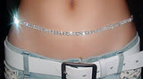 Maxbell Sexy 2 Rows Crystal Rhinestone Belt Body Belly Waist Chain Bikini Beach