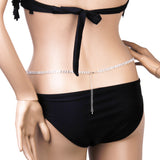 Maxbell Sexy 2 Rows Crystal Rhinestone Belt Body Belly Waist Chain Bikini Beach