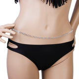 Maxbell Sexy 2 Rows Crystal Rhinestone Belt Body Belly Waist Chain Bikini Beach