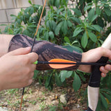 Maxbell Archery Target Shooting Protective Gear Arm Guard & Suede Leather 3-Finger Glove