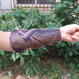 Maxbell Archery Target Shooting Protective Gear Arm Guard & Suede Leather 3-Finger Glove