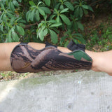 Maxbell Archery Target Shooting Protective Gear Arm Guard & Suede Leather 3-Finger Glove