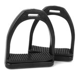 Maxbell Maxbell 1 Pair Safety Plastic Stirrups Horse Riding Equestrian Black Rubber Treads
